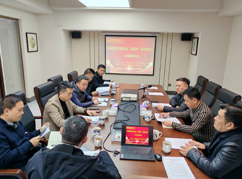 芙蓉区湘湖街道商会召开民营经济促进法草案征求意见座谈会